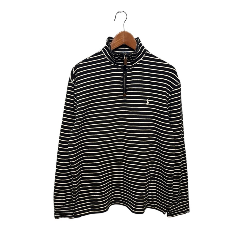 🐎 Polo Ralph Lauren Quarter Zip Knit Sweater size Medium